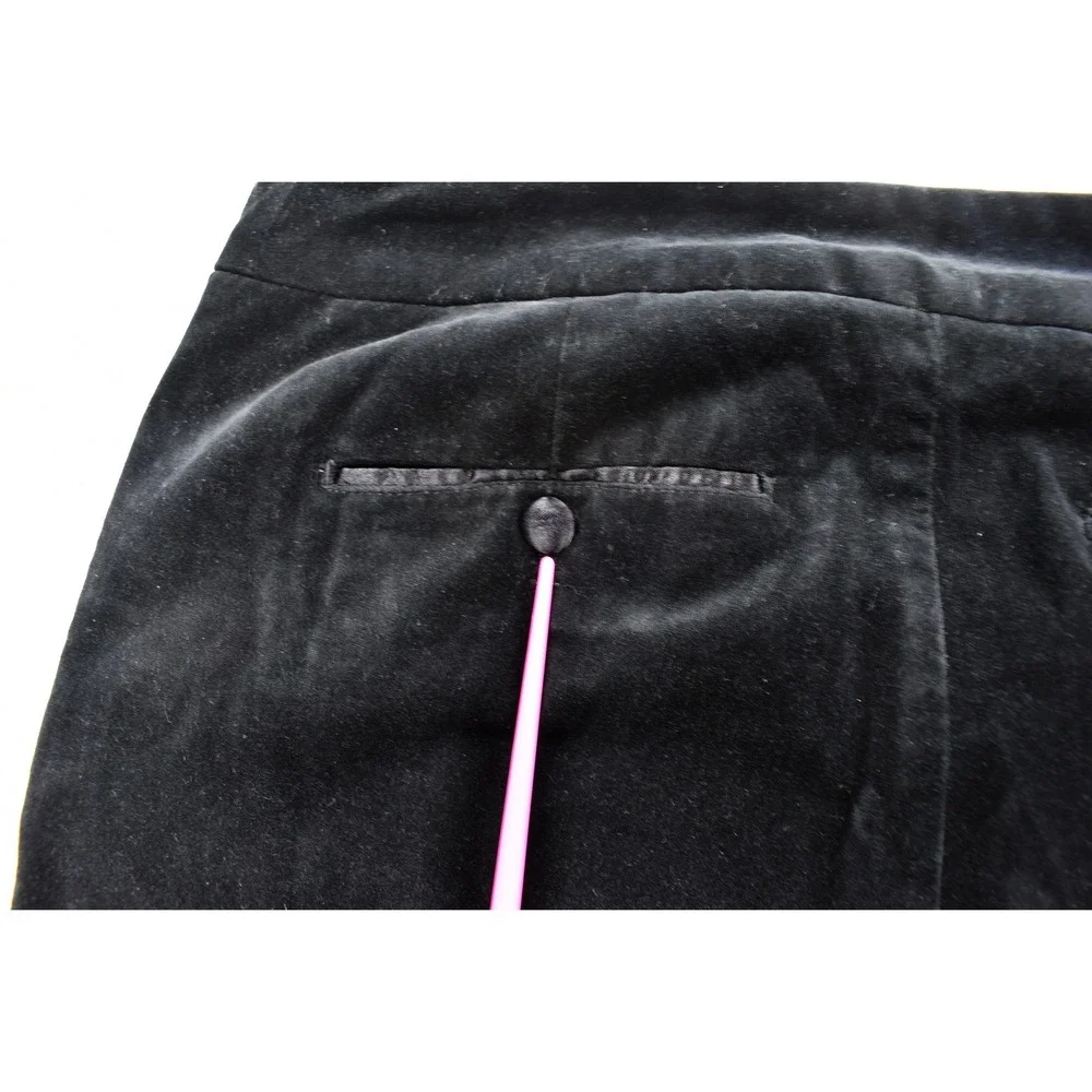 Boden Womens Black Velvet Bootcut Trousers Mid Rise Dress Pants Size 10R